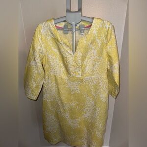 BODEN Yellow Floral Linen Dress
